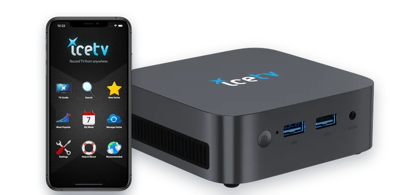 The IceTV app on a phone, with the IceBox